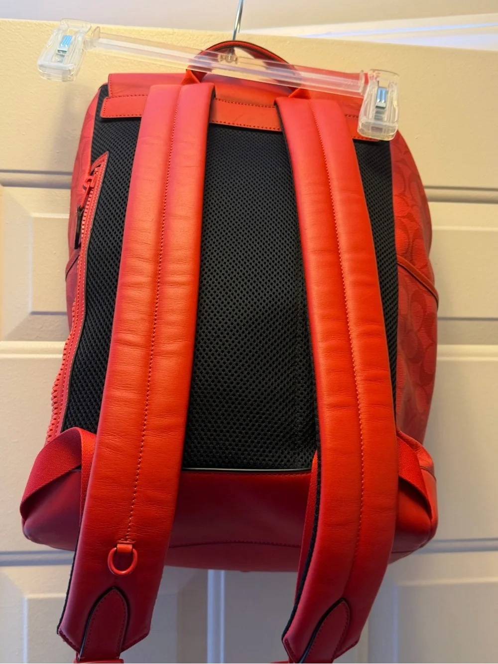 Coach Men’s Red Signature Canvas Backpack